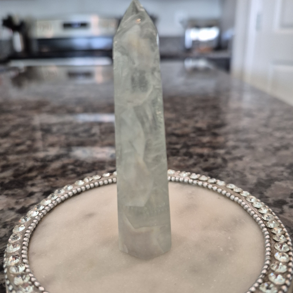 Natural Fluorite Crystal Point Obelisk Tower #K - Picture 6 of 10